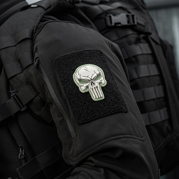 M-Tac нашивка Punisher білий GID. Фото 5