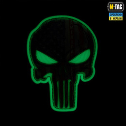 M-Tac нашивка Punisher білий GID. Фото 3
