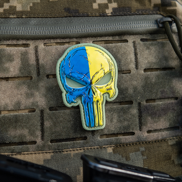 M-Tac нашивка Punisher синьо-жовтий GID. Фото 6