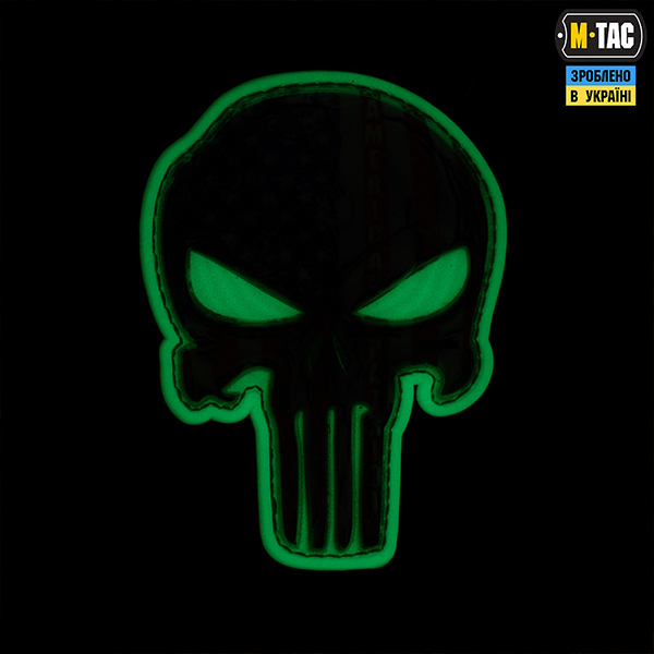 M-Tac нашивка Punisher синьо-жовтий GID. Фото 3