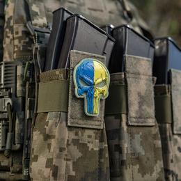 M-Tac нашивка Punisher синьо-жовтий GID. Фото 5