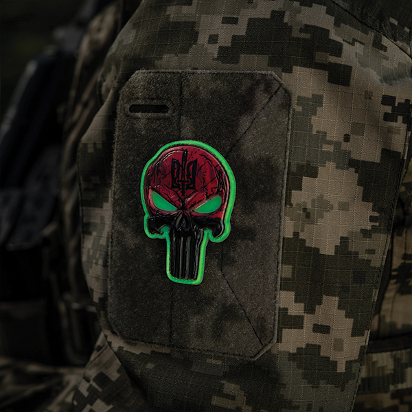 M-Tac нашивка Punisher Червоний GID. Фото 6