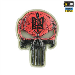 M-Tac нашивка Punisher Червоний GID