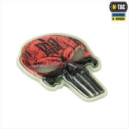 M-Tac нашивка Punisher Червоний GID