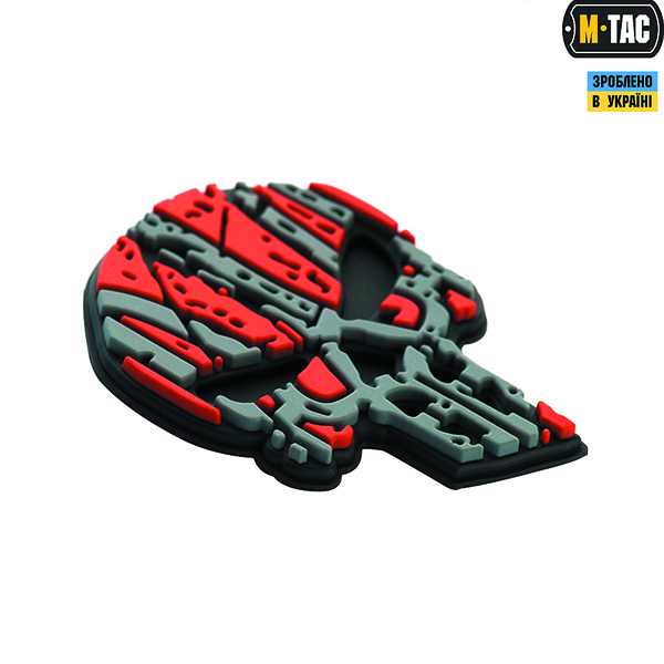 M-Tac нашивка Ukrainian Punisher 3D PVC Red/Black. Фото 2