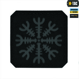 M-Tac нашивка шолом Жаху Laser Cut Black/Grey
