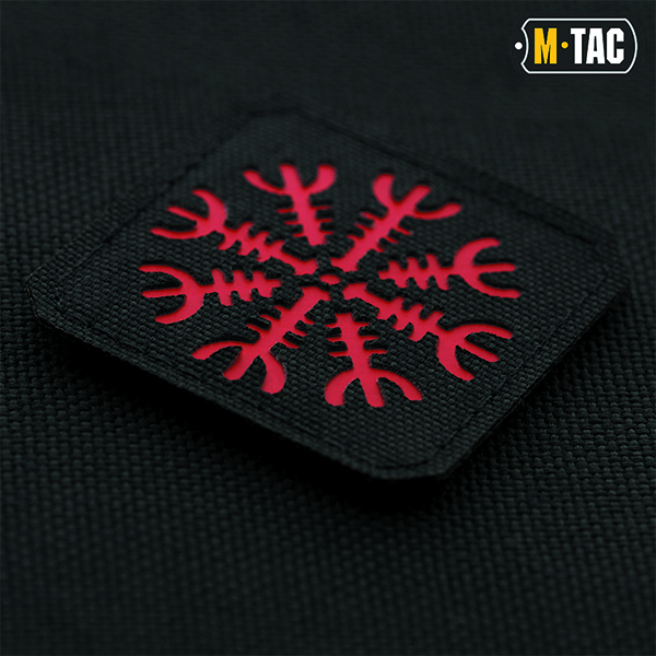 M-Tac нашивка шолом Жаху Laser Cut Black/Red. Фото 2