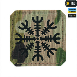 M-Tac нашивка шолом Жаху Laser Cut Multicam/Black