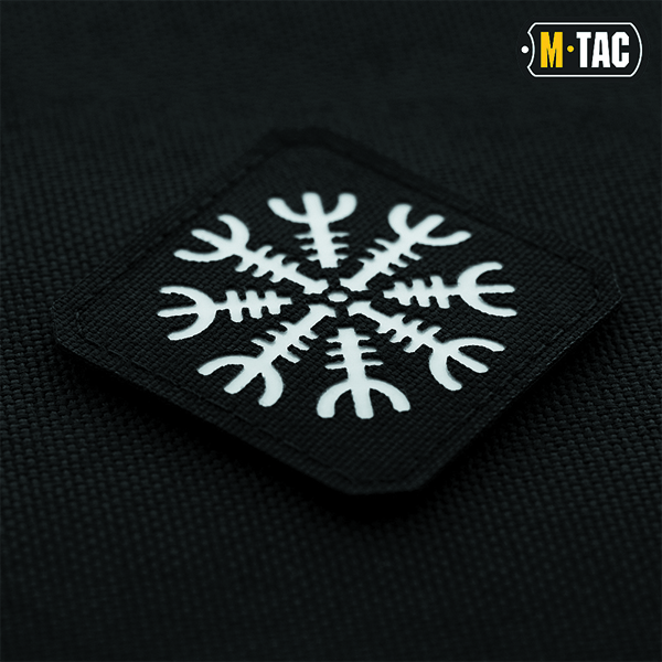 M-Tac нашивка шолом Жаху Laser Cut Black/GID. Фото 3