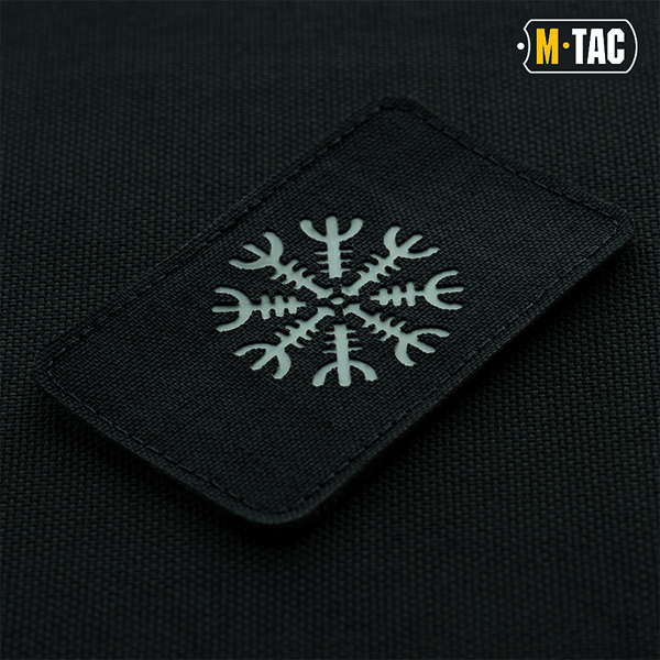 M-Tac нашивка шолом Жаху горизонтальна Laser Cut Black/Grey. Фото 2