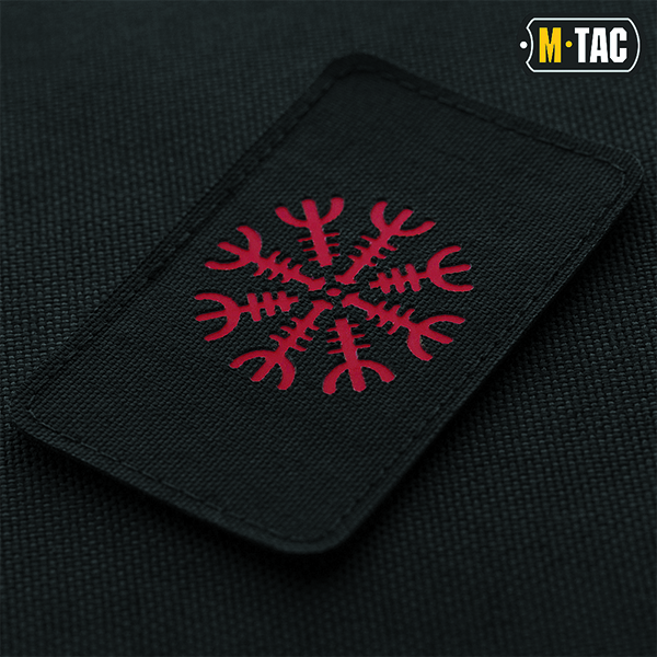 M-Tac нашивка шолом Жаху горизонтальна Laser Cut Black/Red. Фото 2