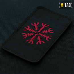 M-Tac нашивка шолом Жаху горизонтальна Laser Cut Black/Red