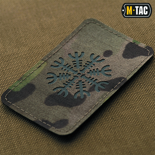 M-Tac нашивка шолом Жаху горизонтальна Laser Cut Multicam/Black. Фото 2
