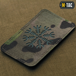 M-Tac нашивка шолом Жаху горизонтальна Laser Cut Multicam/Black