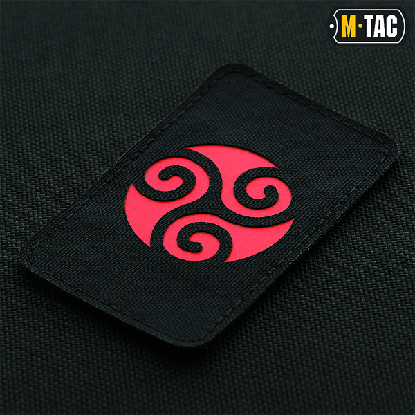 M-Tac нашивка Трискеліон Laser Cut Black/Red. Фото 2