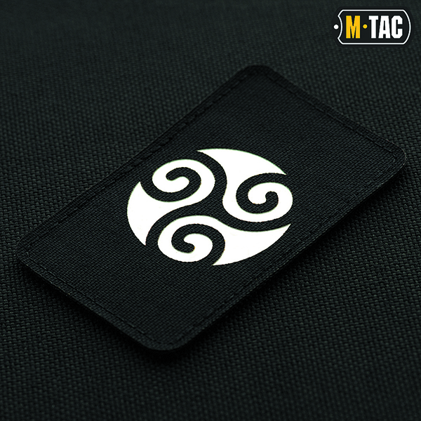 M-Tac нашивка Трискеліон Laser Cut Black/GID. Фото 2