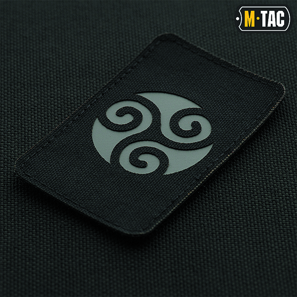M-Tac нашивка Трискеліон Laser Cut Black/Grey. Фото 2