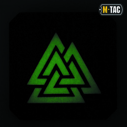 M-Tac нашивка Валькнут Laser Cut Black/GID