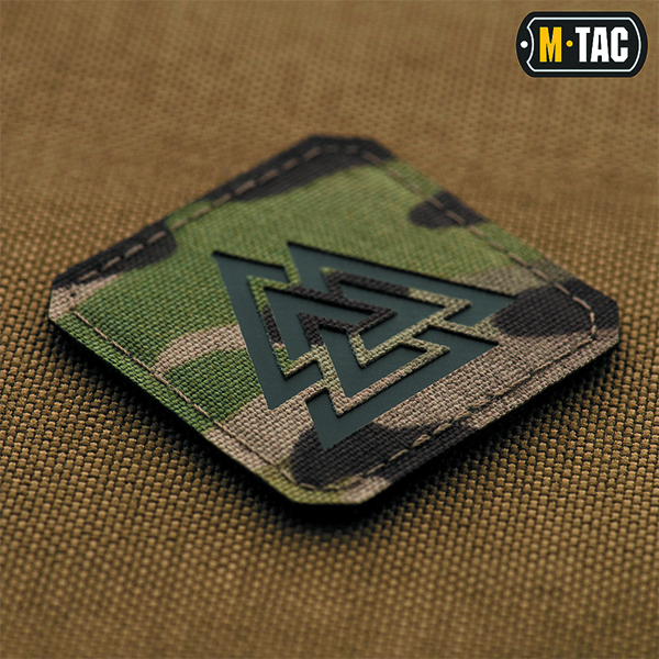 M-Tac нашивка Валькнут Laser Cut Multicam/Black. Фото 2