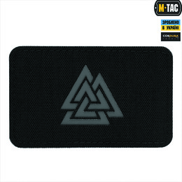 M-Tac нашивка Валькнут горизонтальна Laser Cut Black/Grey
