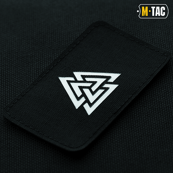 M-Tac нашивка Валькнут горизонтальна Laser Cut Black/GID. Фото 2