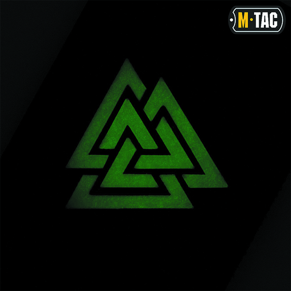 M-Tac нашивка Валькнут горизонтальна Laser Cut Black/GID. Фото 3