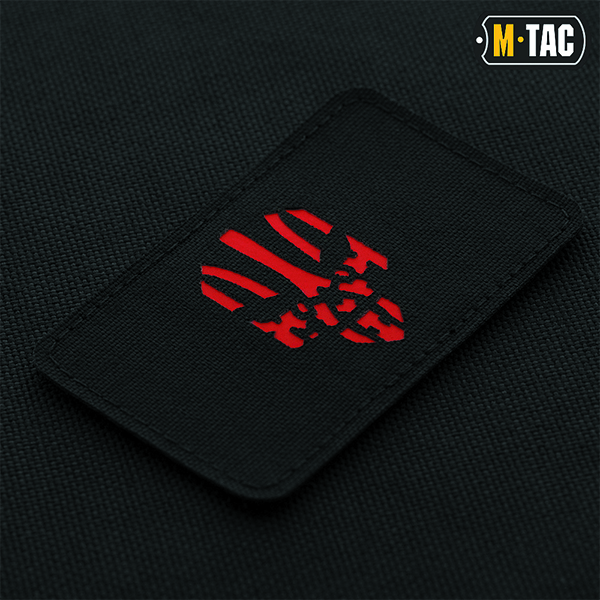 M-Tac нашивка Месник горизонтальна Laser Cut Black/Red. Фото 2