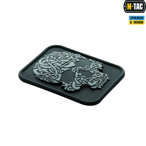 M-Tac нашивка Viking Skull PVC Black/Grey. Фото 2
