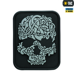 M-Tac нашивка Viking Skull PVC Black/Grey