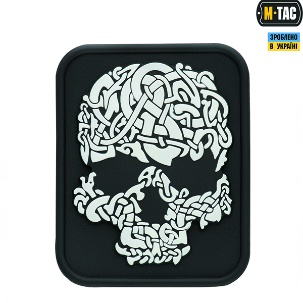 M-Tac нашивка Viking Skull PVC Black/White. Фото 2