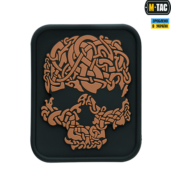 M-Tac нашивка Viking Skull PVC Black/Coyote