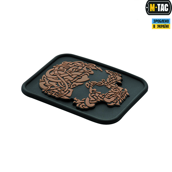 M-Tac нашивка Viking Skull PVC Black/Coyote. Фото 2
