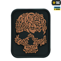 M-Tac нашивка Viking Skull PVC Black/Coyote