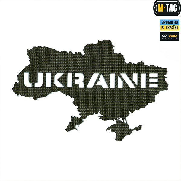 M-Tac нашивка Ukraine (контур) скрізна Laser Cut Ranger Green