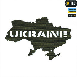 M-Tac нашивка Ukraine (контур) скрізна Laser Cut Ranger Green