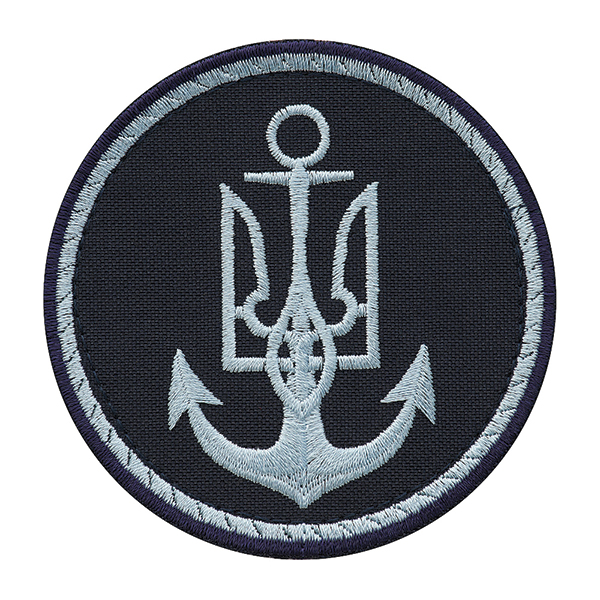 Нашивка ВМС України кругла синя