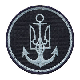 Нашивка ВМС України кругла синя