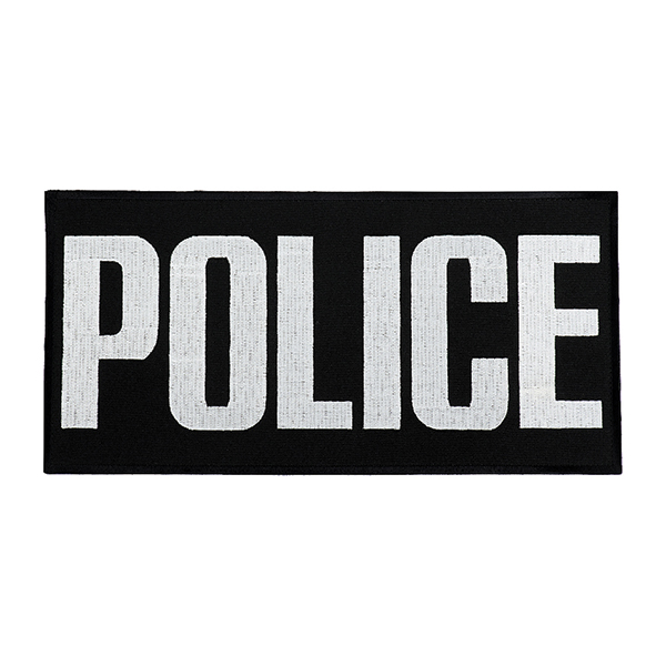 Нашивка на спину Police (30х15 см) чорна
