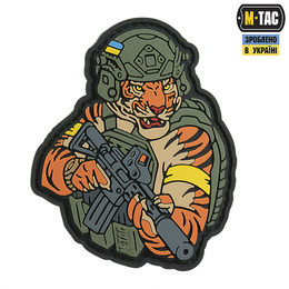 M-Tac нашивка Тигр Жовтий скотч PVC Olive
