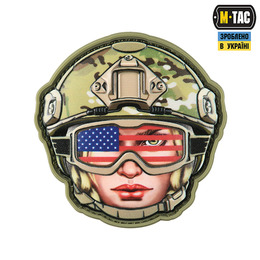 M-Tac нашивка Emoji USA girl №2