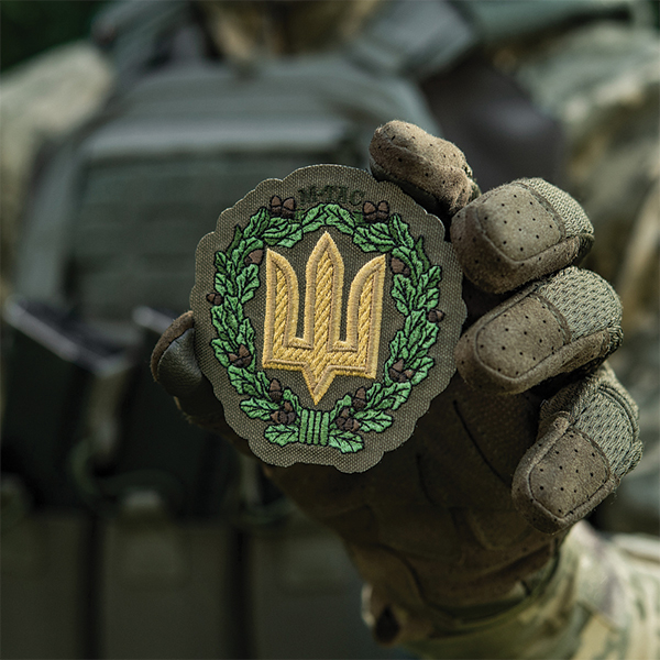 M-Tac нашивка Тризуб з дубовим вінком (вишивка) Ranger Green. Фото 4