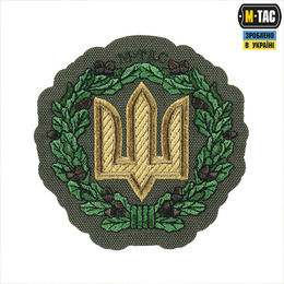 M-Tac нашивка Тризуб з дубовим вінком (вишивка) Ranger Green