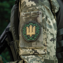 M-Tac нашивка Тризуб з дубовим вінком (вишивка) Ranger Green. Фото 2