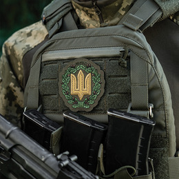 M-Tac нашивка Тризуб з дубовим вінком (вишивка) Ranger Green. Фото 3