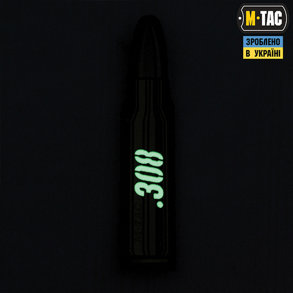 M-Tac нашивка .308 Ammo Black/GID. Фото 2