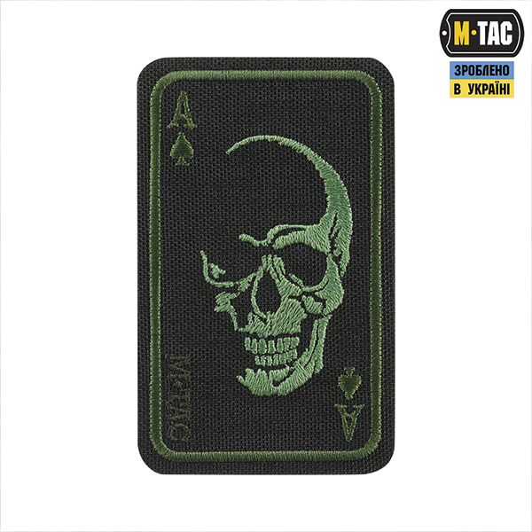 M-Tac нашивка Face of war (вишивка) Black/Olive