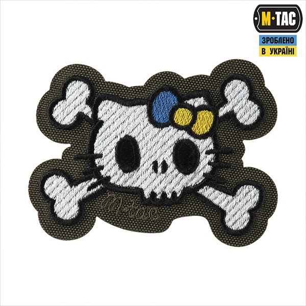 M-Tac нашивка KITTY (вишивка) White/Ranger Green
