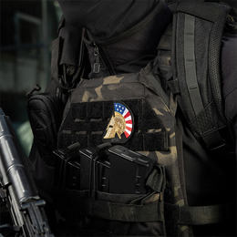 M-Tac нашивка Spartan Helmet USA (вишивка) Black. Фото 3