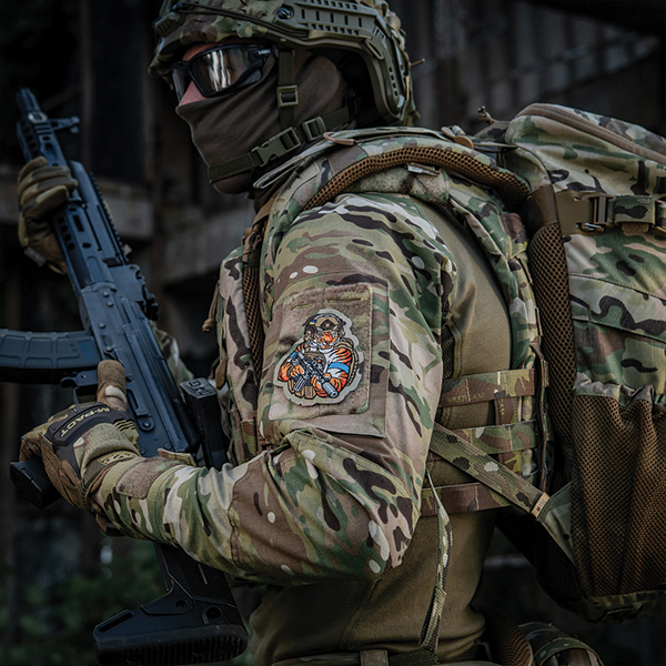 M-Tac нашивка Tiger (вишивка) Multicam/Coyote/Blue. Фото 3