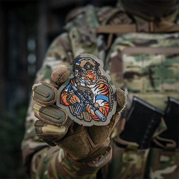 M-Tac нашивка Tiger (вишивка) Multicam/Coyote/Blue. Фото 4